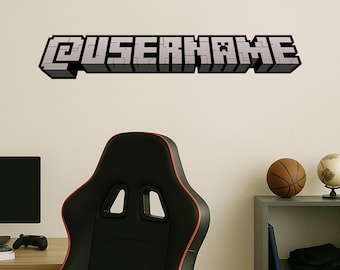 CUSTOM GAMER TAG (866mm) - Wall Sticker - Personalised
