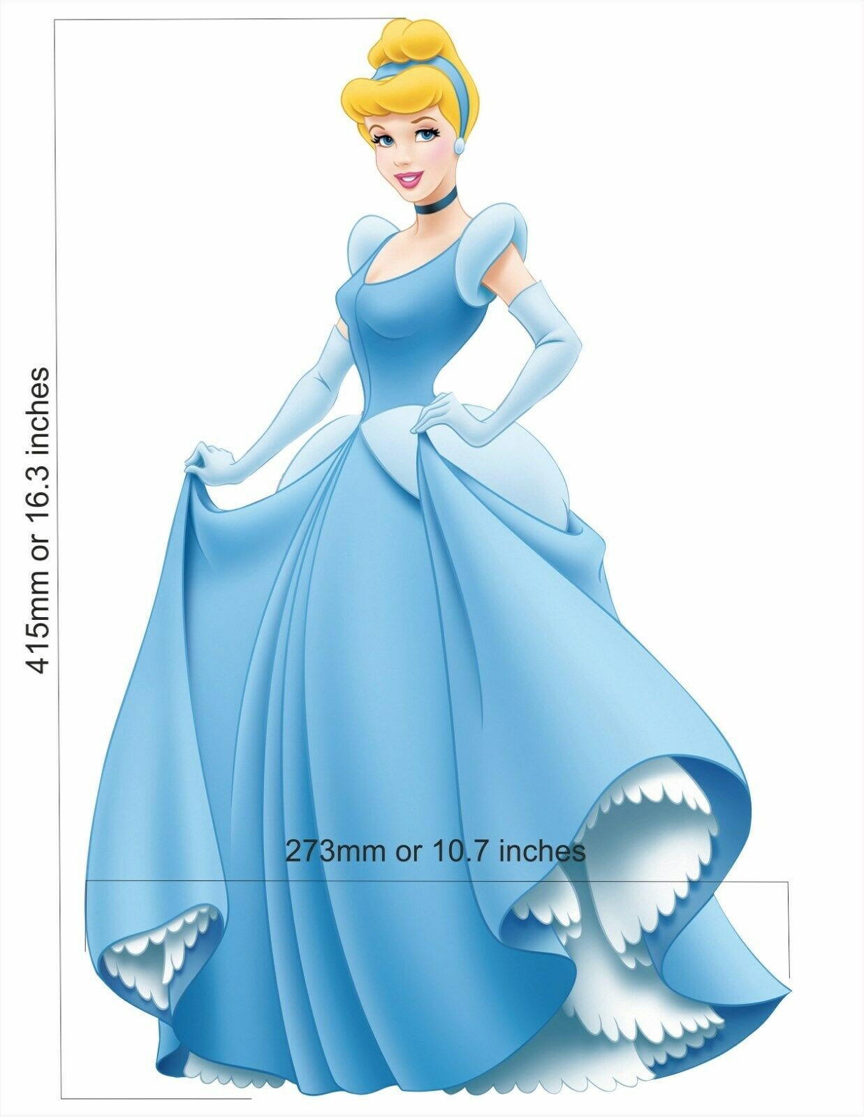 Disney Princess Cinderella Wall /cupboard Sticker Large Etsy