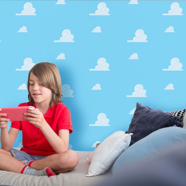Toy Story Clouds - aspetto realistico - Adesivo / decalcomanie in vinile da parete per camera da letto a tema -98