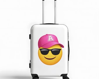 SMILEY FACE EMOJI (365mm) - Custom Sticker for Suitcase/Cabin Bag/Car/Holiday