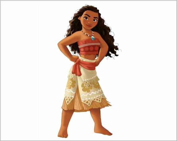 Disney Princess Moana 420mm X 343mm Wall /cupboard Sticker 195