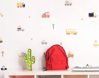 69x TRUCKS Sticker Set - Construction Themed Wall Stickers