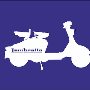 LAMBRETTA SCOOTER SILHOUETTE Sticker - 289MM X 163MM - 275