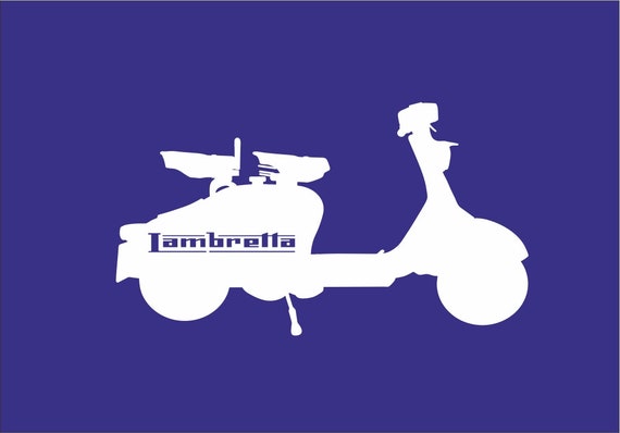 LAMBRETTA SCOOTER SILHOUETTE (289mm) Sticker UK