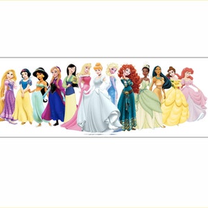 DISNEY PRINCESSES X13 Wall Stickers - 190mm x 590mm - 351