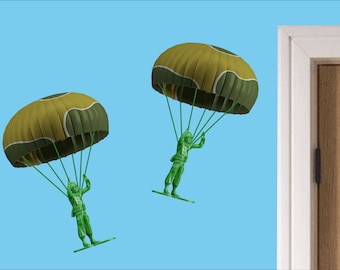 1970s Parachute Army Men in UNUSED Condition 2 and Half Inch