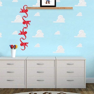 MONKEY CHAIN wall stickers - Toy Story Theme - Larger Size 264mm x 176mm
