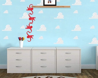 Monkey  chain - 264mm x 176mm - wall stickers