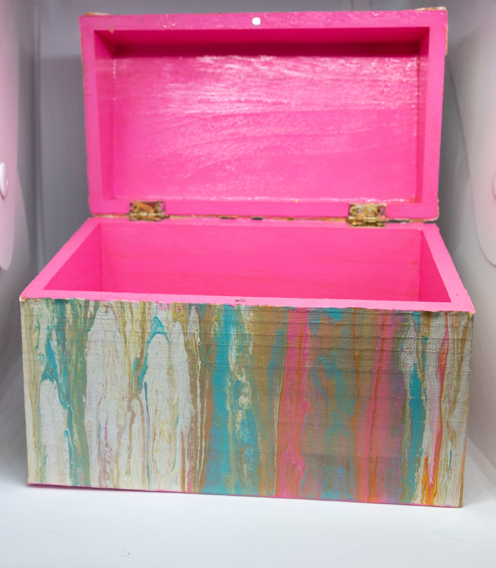 Paint Poured Jewelry Box Etsy