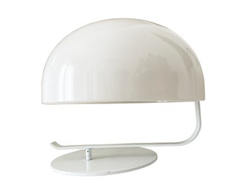 MARCO ZANUSO - Table lamp - Oluce - Plastic Shade, White Lacquered Metal - Designed in 1963.
