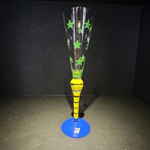 Anne Nilsson (1953) - &#39;Clown&#39; Champagne Glas - Produced By Orrefors, Sweden - Height 26.5 cm.