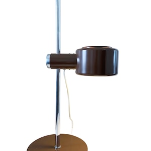 Piccolo Brown And Chrome Table Lamp By Lyfa Of Denmark, 1970s