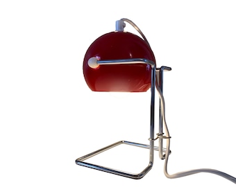 Red E.S Horn Table Lamp - 1960s Danish Design Lamp - Midcentury Lamp