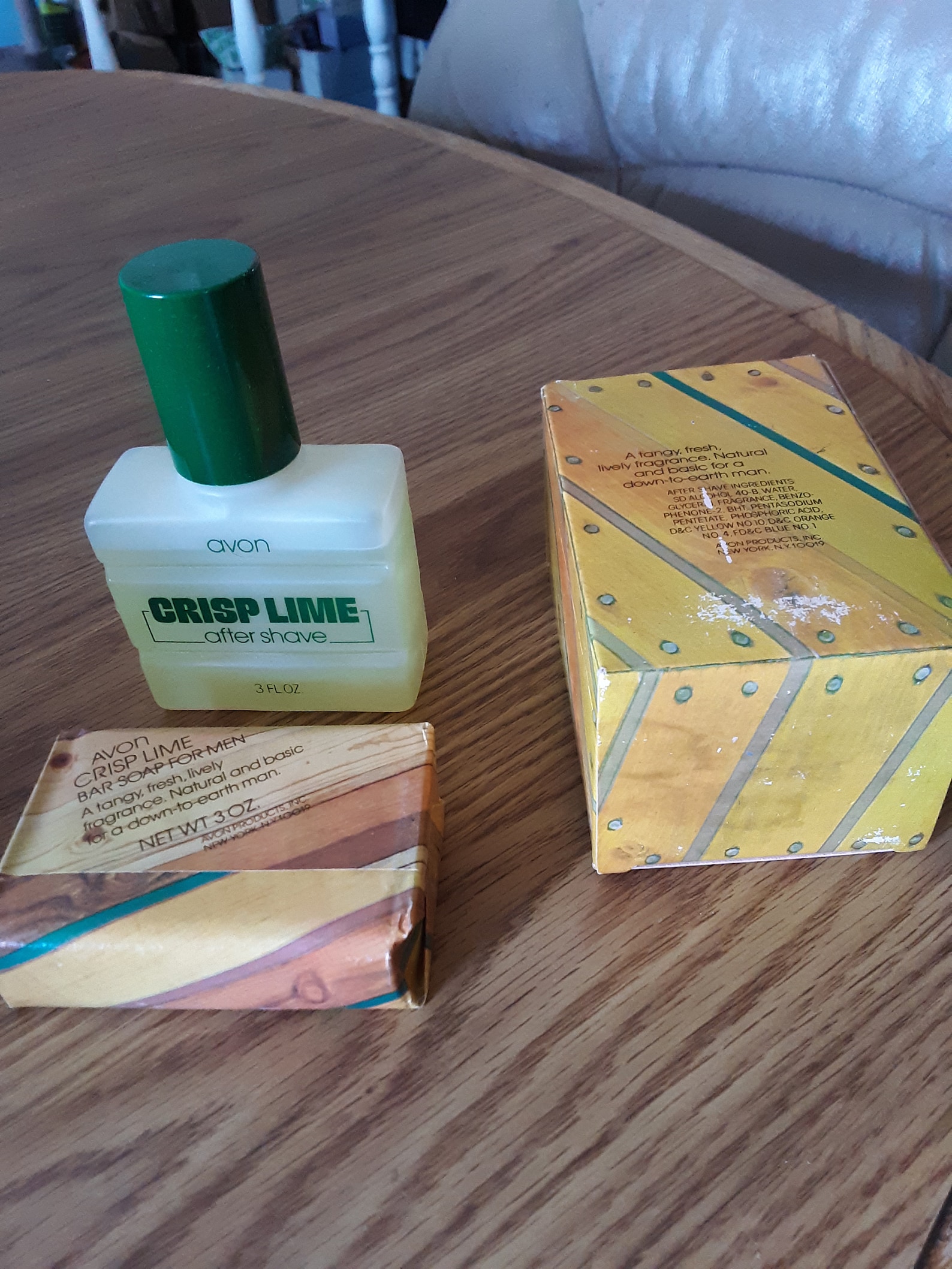 1980s Avon CRISP LIME for Men After Shave aftershave 3 Oz & Soap 3 Oz