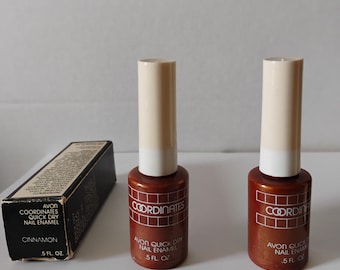 NOS Avon CINNAMON Coordinates Quick Dry Nail Enamel (Polish), Never Used, Mint in Box, Discontinued, Vintage 1980s, Nice Gift