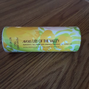FULL 3.5 oz Avon LILY Of The VALLEY Perfume Talc (Body Powder) Full, Never Used, Mint Condition, Vintage 1980s, Discontinued, vHTF