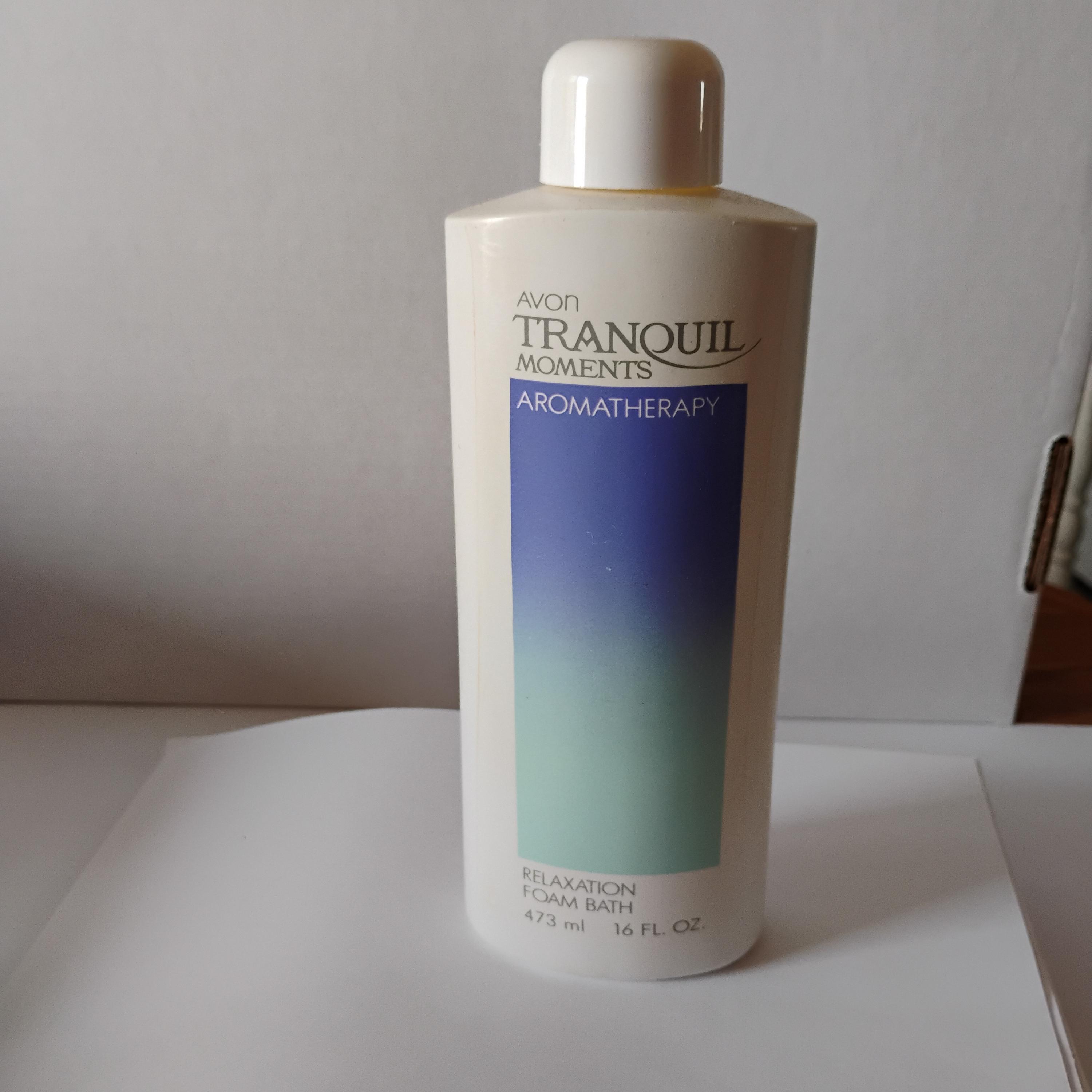 Avon TRANQUIL MOMENTS Relaxation Foam Bath (Bubble Bath), FULL 16 oz., Discontinued, Vintage 1980s, NoS
