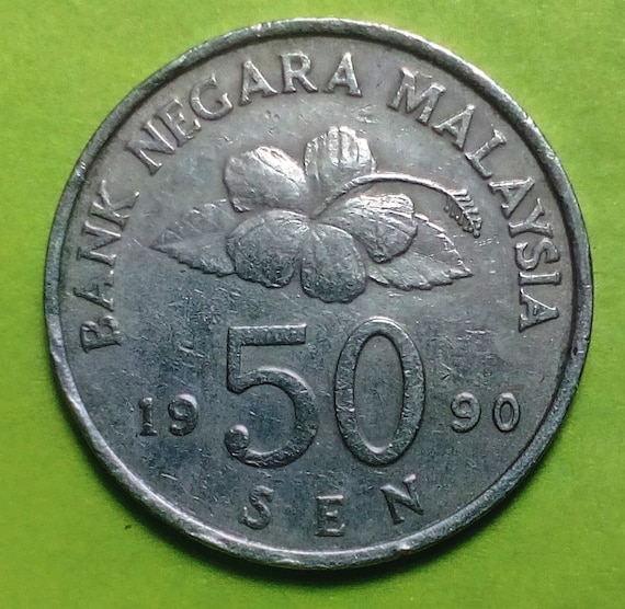 50 Sen 1990 Malaysia Coin Etsy