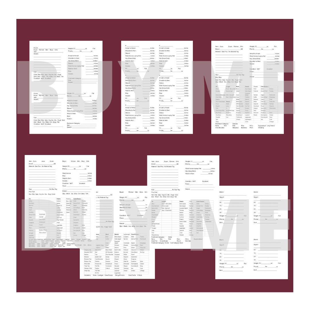 Poshmark Seller Listing Form List Clothing on Ebay Faster Etsy