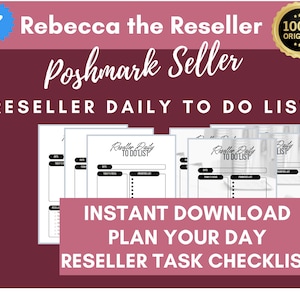 Poshmark Seller Daily To-Do List: Reseller Task Checklist (PDF)