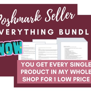 Poshmark Seller Printable | Everything in My Shop Bundle | All My Digital Downloads | Poshmark ...