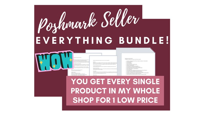 Poshmark Seller Printable | Everything in My Shop Bundle | All My Digital Downloads | Poshmark ...
