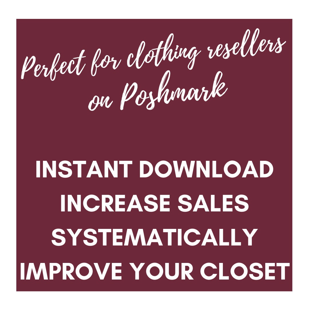 Poshmark Closet Review DIY Self Guided Poshmark Closet Etsy