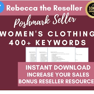 Poshmark Seller: Women&#39;s Clothing Keywords List (PDF Download)