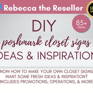 Poshmark Closet Sign Ideas: DIY Reseller Inspiration (PDF)