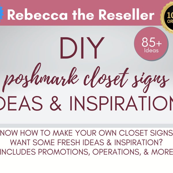 Poshmark Seller Printable | Poshmark Closet Sign Prompts | 85+ Ideas & Inspiration to Make Your Own | Communicate to Buyers, Organize Closet