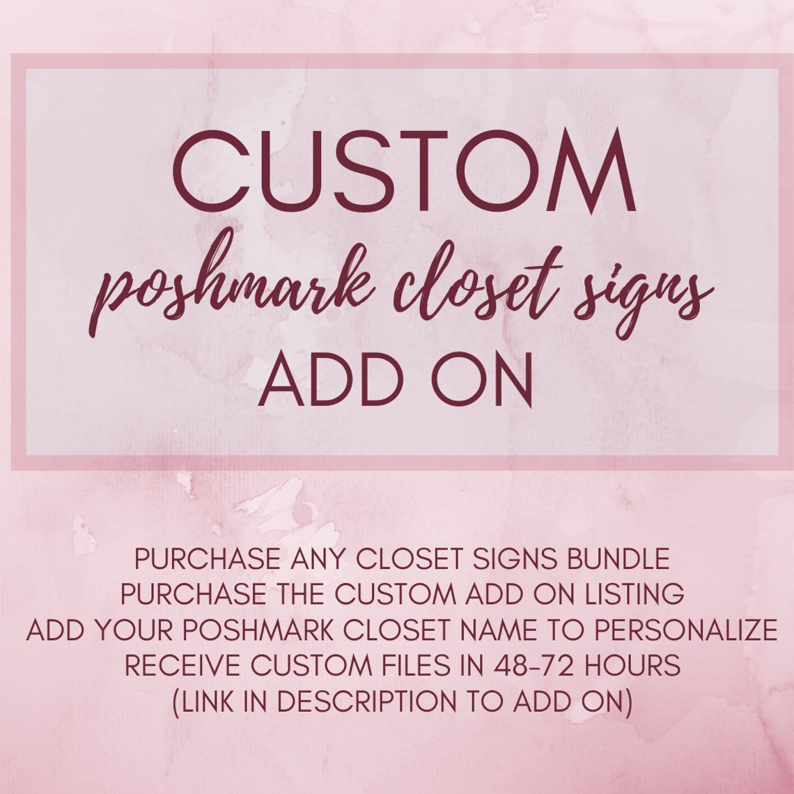 Poshmark Closet Signs Bundle 60 Images Fashion Theme Etsy