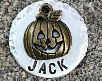 pumpkin dog tag