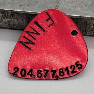 Hand stamp pet ID tag,  dog tag, Anodized pet tag, color tags