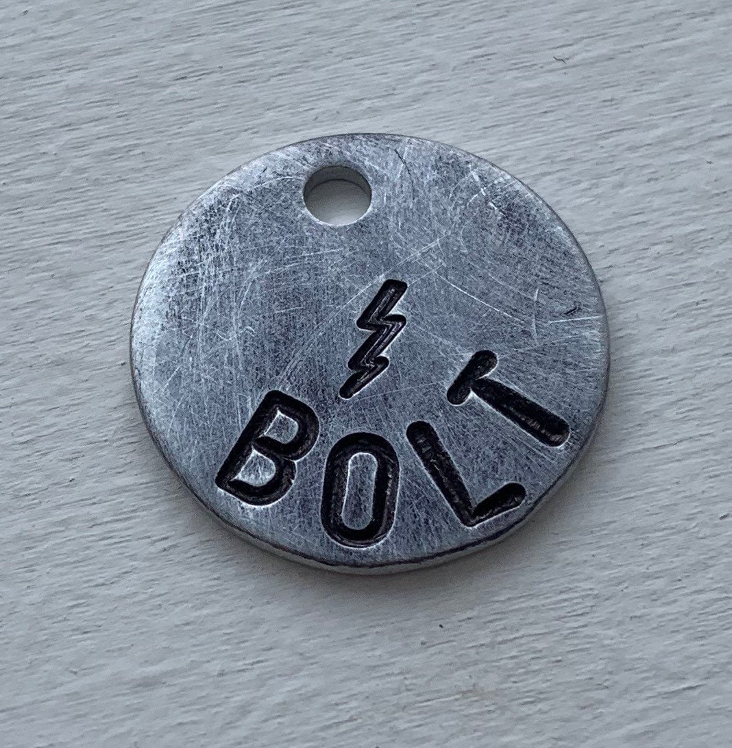 Lightning bolt dog tag cheap