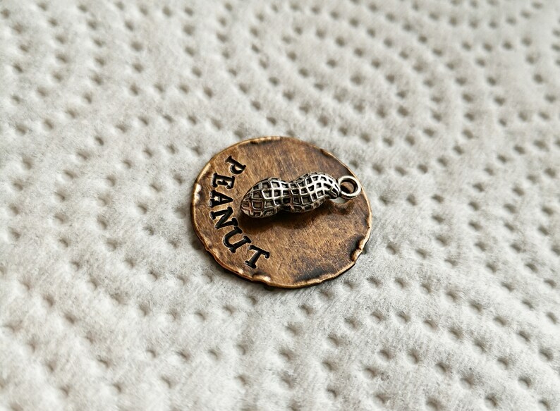 Dog Tag Peanut Dog Tag Dog Tags for Dogs Hand Stamped Dog Etsy