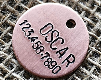 Dog Tag, Dog Tags for Dogs, Copper Dog Tag, Hand Stamped Dog Tag, Personalized Dog Tag, Pet ID Tag, Dog Tags, Personalized Dog Tags