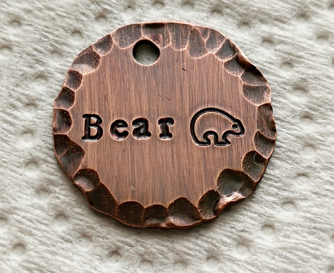 Bear Dog Tag Dog Tags for Dog Grizzly Bear Tag Dog Tags Etsy