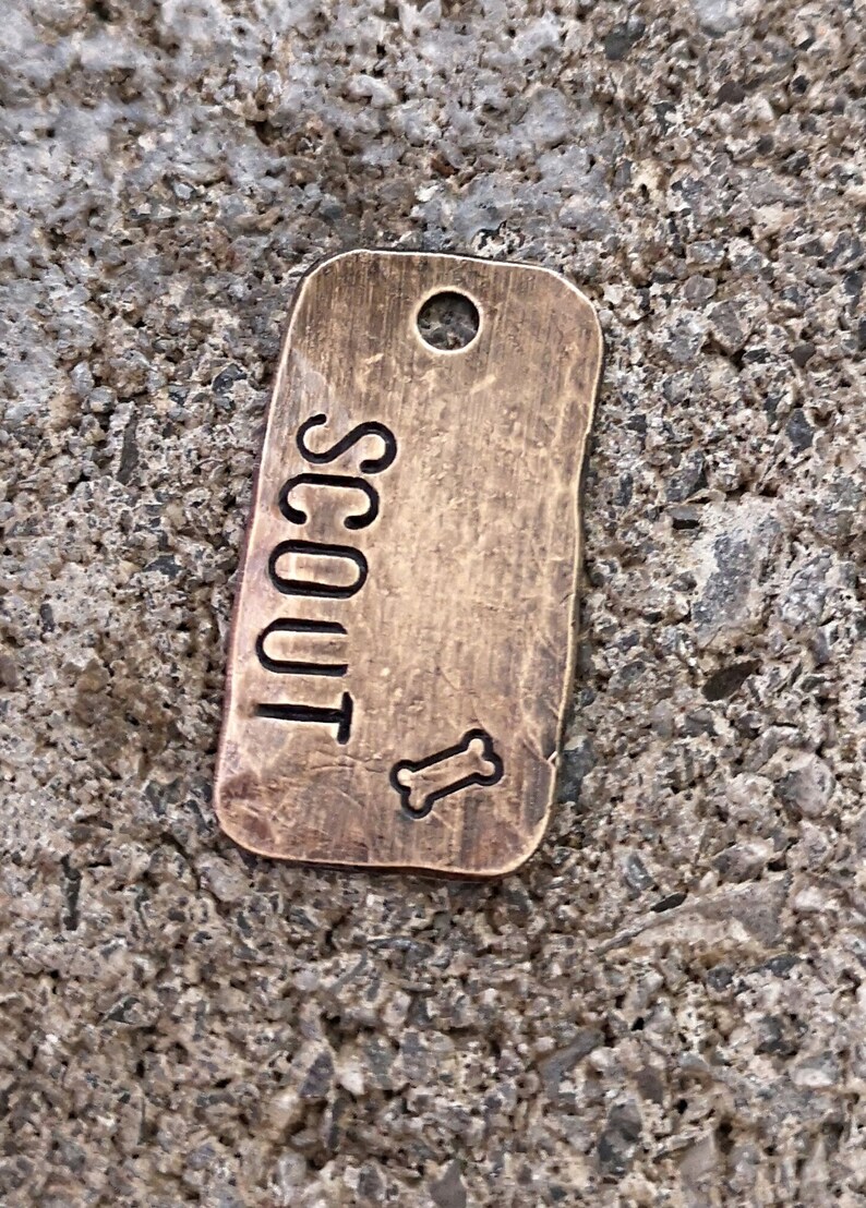 Dog Tagrectangle Dog Tag Dog Tags for Dogs Personalized Etsy Canada