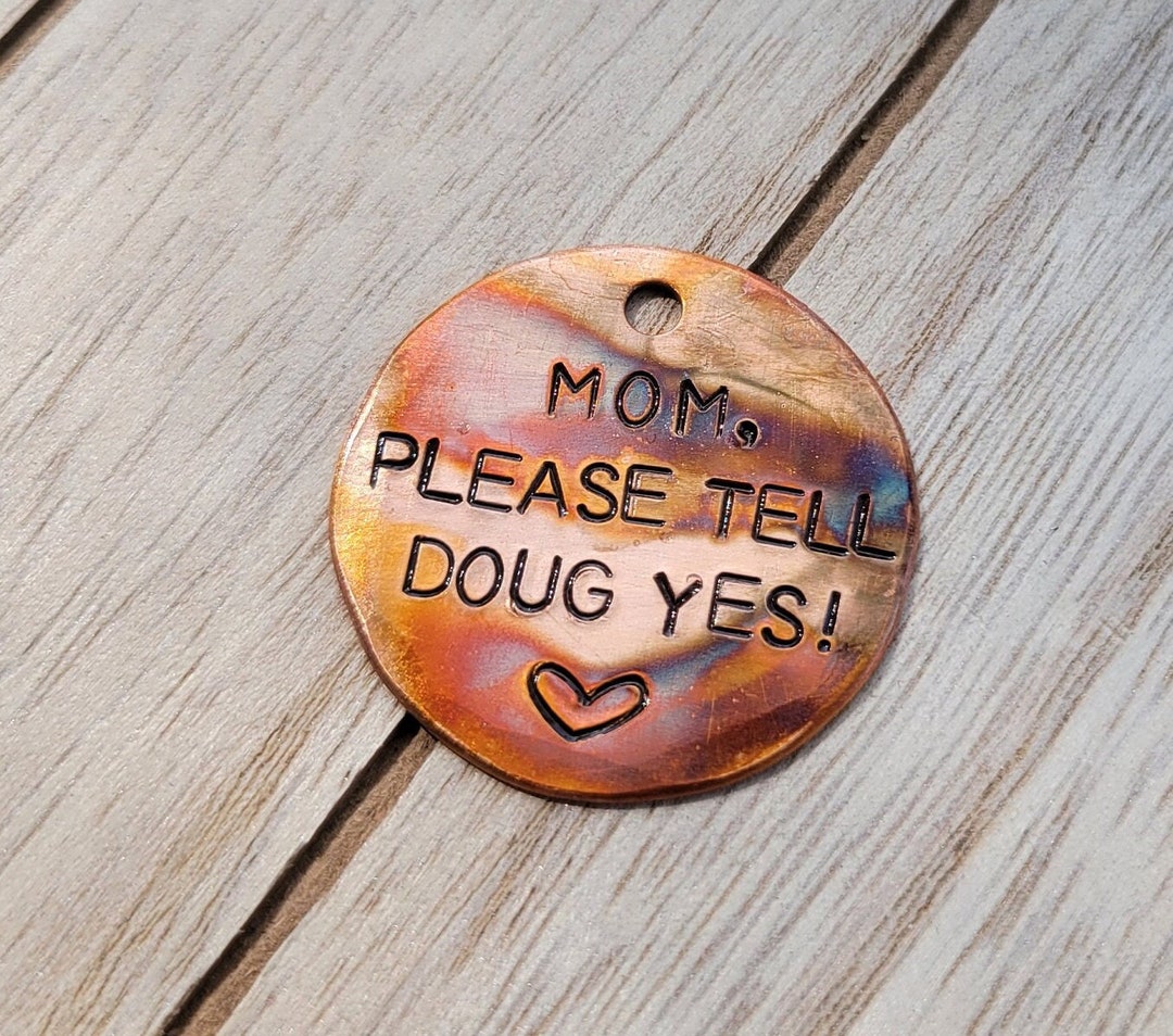 Proposal Dog Tag, Colorful Dog Tag, Engagement Dog Tag, Dog of Honor