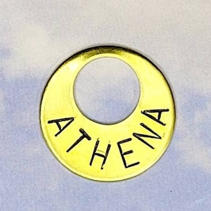 Minimalist Dog Tag, Customize dog tag, Hand Stamped, Brass dog tag,  Personalized dog tag, natural Name Tag, keychain