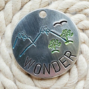 Mountain Dog Tag, Dog Tags for Dogs, Nature Pet ID Tag