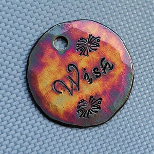 Dog Tag, Wish Keychain, Keyring, Engraved Key Fob, Keychain, Gift for her, Gift For Him, Hand Stamped, Key Ring, Birthday Gift, Personalized
