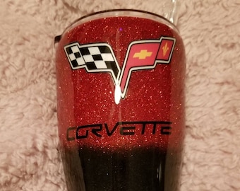 CORVETTE CAR lover TUMBLER -Free shipping-great trending gift- Driver, Summer fun, Birthday, Christmas unique luxury-classy beverage holder.