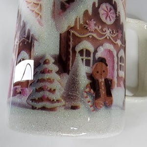 Gingerbread Man and House on a Handmade Stainless Steel Insulated Cup