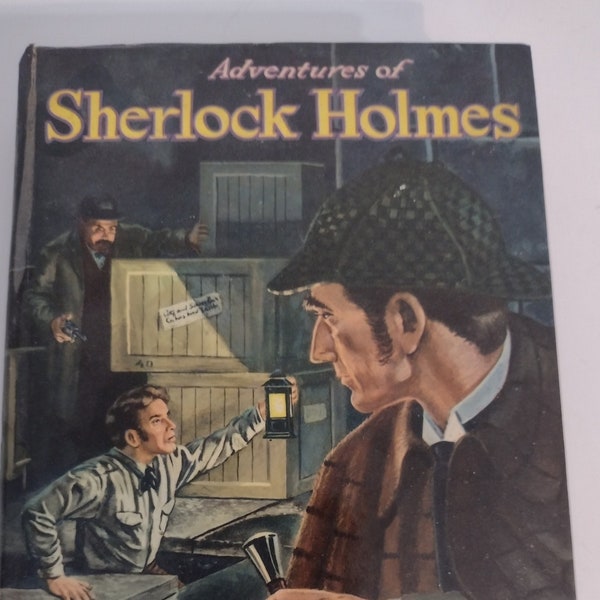 Adventures of Sherlock Holmes by A. Conan Doyle 1955 Eight stories selected and edited Whitman Books