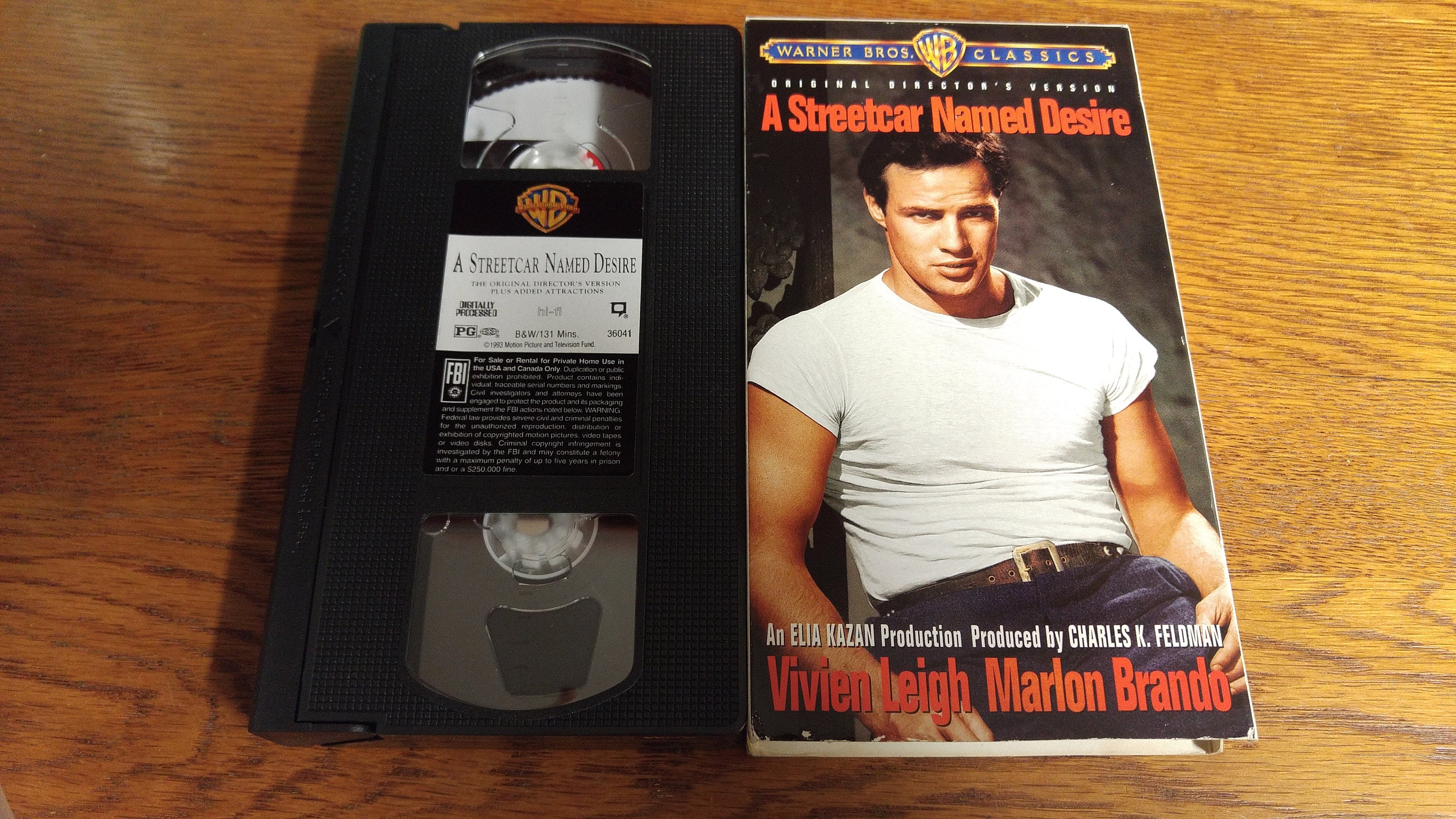 A Streetcar Named Desire VHS Video Movie 1951 Black and White  