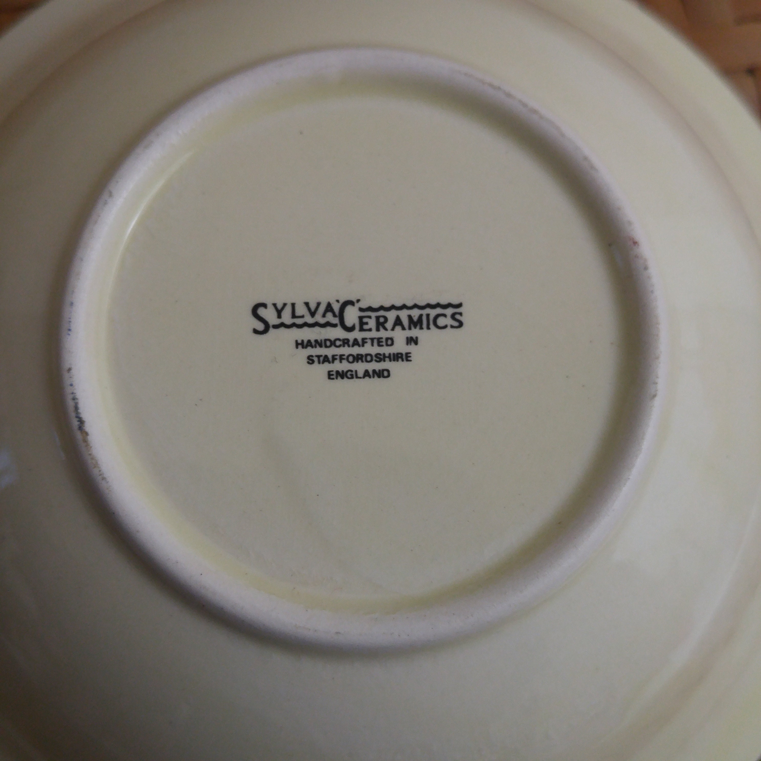 Sylva Ceramics Child's Bowl Sylva'c' Running Bear Rim Made in