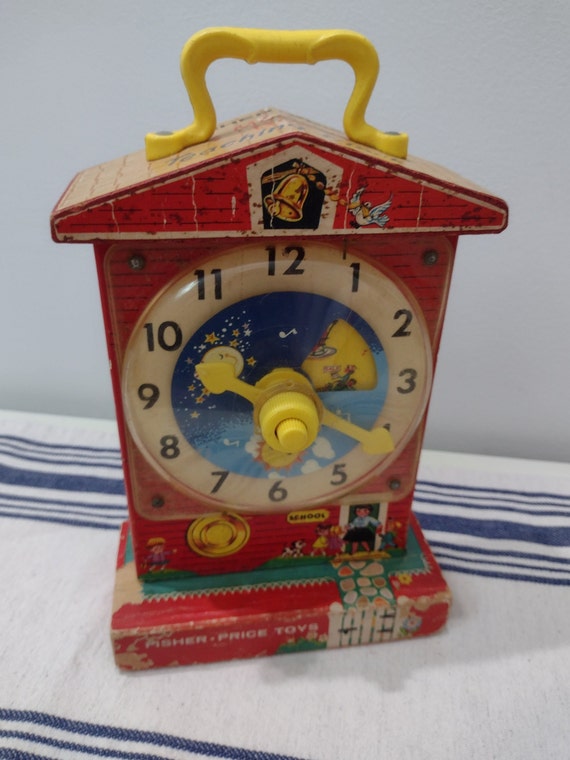 Vintage Fisher Price Music Box Teaching Clock 998 Made in Etsy