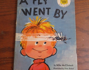Vintage 1958 A Fly Went By Hardcover Book Mike McClintock I Can Read It All By Myself Beginning Readers