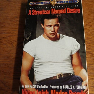 A Streetcar Named Desire VHS Video Movie 1951 Black and White Tennesee Williams